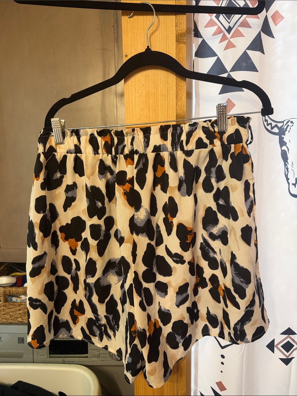 Women’s Beige Animal Print Mini Short